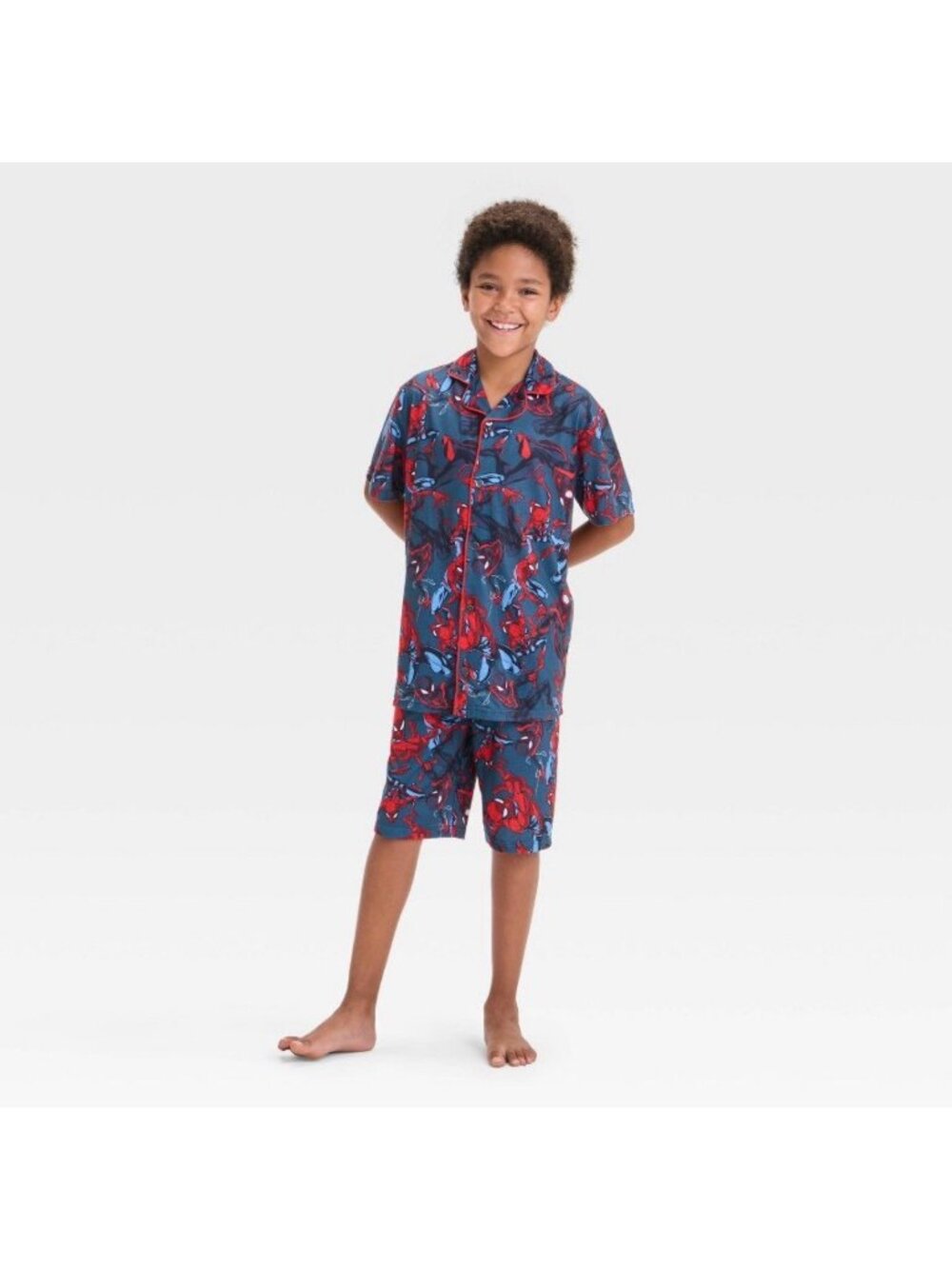 Boys' Spider-Man Pajama Set -Gray S NWT